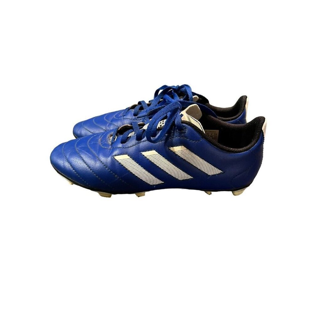 Adidas Kids’ Goletto VIII FG Soccer Cleats Size 5.5 Blue & White with Blue Laces